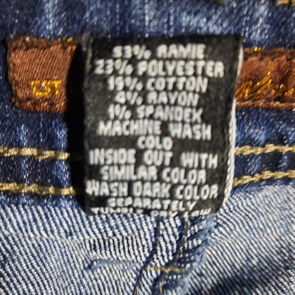 Southpole Women's Stretch Dark Wash Silver Embroidery Pockets  Flare Cut‎ 20 - Picture 6 of 6